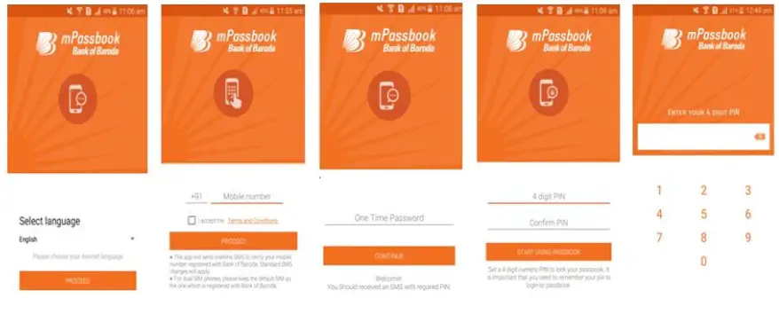Mpassbook Bank of Baroda BOB Passbook app - Digital Banking in India