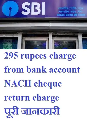 bank account charge 295 rupees for cheque return